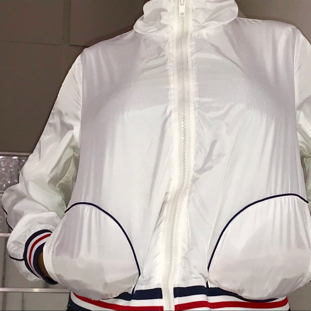 Forever 21 White Windbreaker
